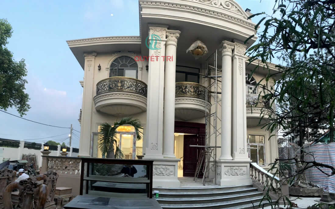 sơn giả đá biệt thự