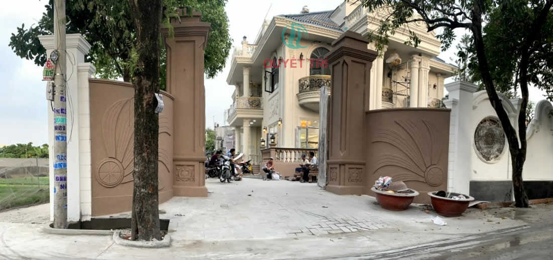 Mẫu công trình nhà phố sơn giả đá