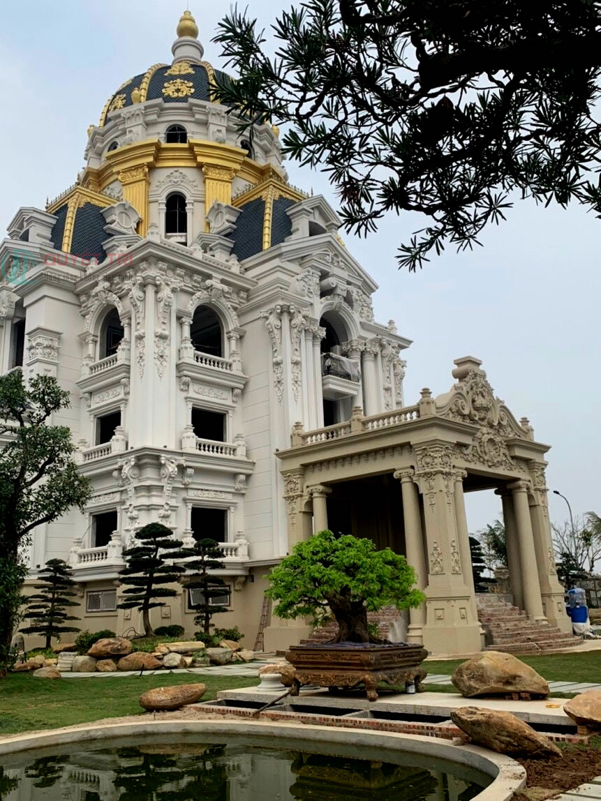 sơn giả đá lâu đài