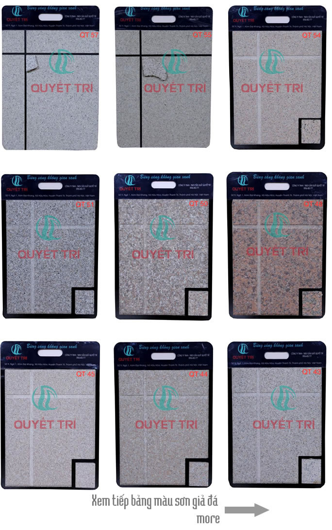 bảng màu sơn giả đá đẹp